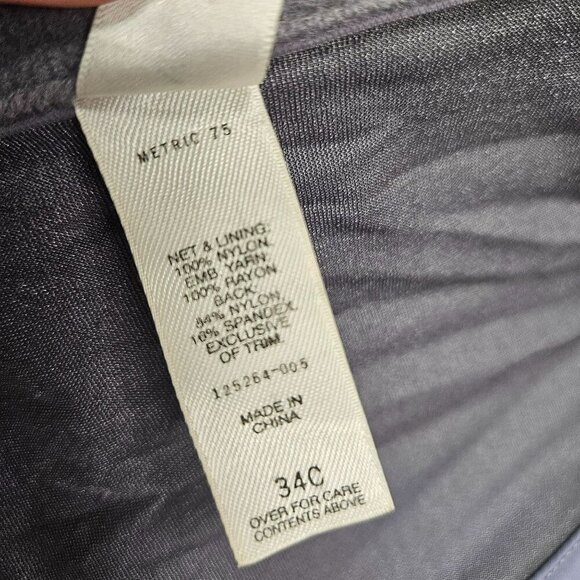 Victorias Secret Lace Bustier 34C Greyish Lavender Floral‎ Embroidery Lingerie - Picture 5 of 9